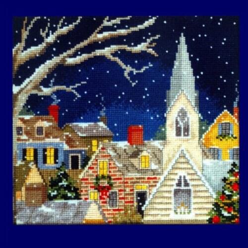 Manufacturer Embroidery Christmas Eve Non-counted Cross Stitch Kits with 100% Cotton Floss & Free Shipping for Home Decor