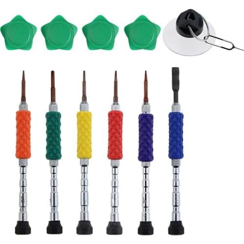 UANME Magnetic Precision Screwdriver Set Opening Sucker Plastic Spudger Kit For iPhone X 8 7 6 Phone Repair Tools Set