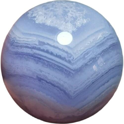 Natural blue lace agate crystal ball ball crystal healing reiki stone