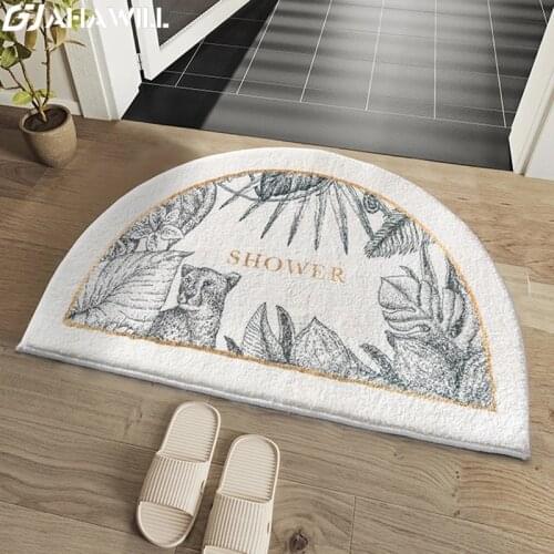 AHAWILL Non-Slip Bath Mats Super Absorbent Shower Bathroom Carpets Entrance Doormat Soft Plush Doormat Rugs For Home Decor