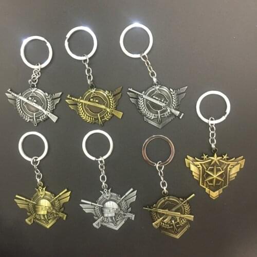 New fashion Jewelry Game PUBG Pan Helmet Playerunknowns Battlegrounds Cosplay Props Alloy Armor Model Key Chain Keychain