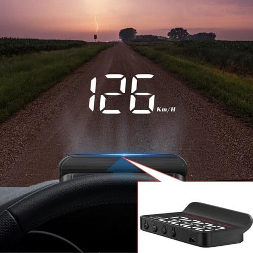 New Car HUD OBD2 Head Up Display Fuel Consumption Coolant Voltage Projector Windshield Auto Electronic Overspeed RPM Alarm