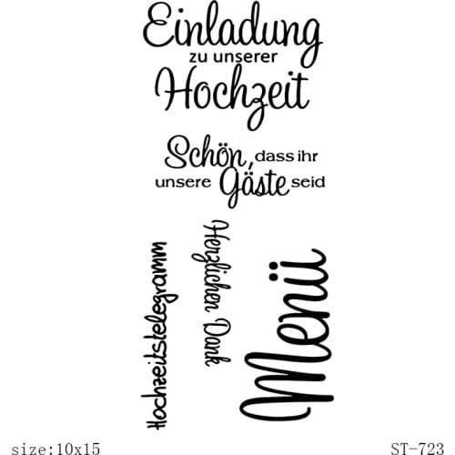 AZSG MENU Clear stamps/Seals scrapbooking photo album Decorative Card Making/Album Silicone Decoration crafts 10*15cm