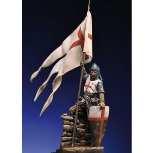 Unassambled 1/32 54mm ancient stand warrior with base Resin figure miniature model kits Unpainted