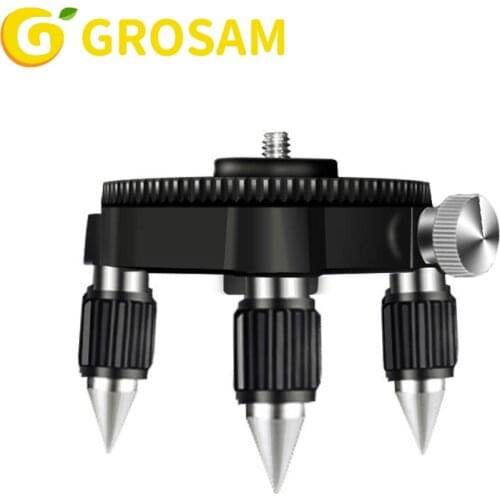 GROSAM Adjustable Rotation Metal Tripod Bracket/Base for 1/4" Interface Laser Level