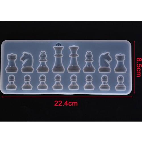 Silicone Mold For Resin International Chess Shape Silicone uv Resin DIY Clay Epoxy Resin Pendant Molds For Jewelry