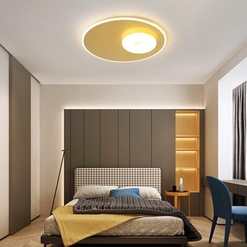 Modern Ultra-thin Simple Led Ceiling Lights Lighting Nordic Golden White Lustre Round Square Living Room Lamp Bedroom Ins