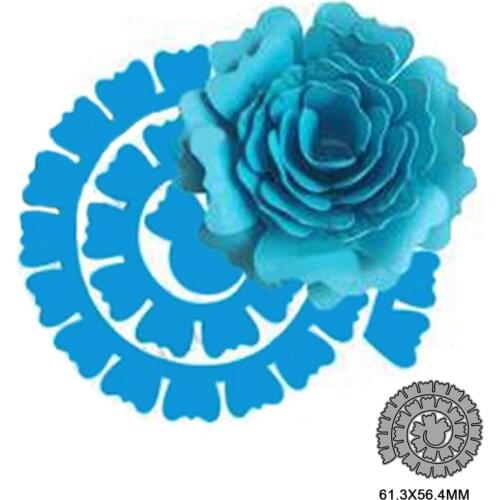 Spiral Flower Metal Cutting Dies for DIY Scrapbooking Album Paper Cards Decorative Crafts Embossing Die Cuts Christmas 2021new