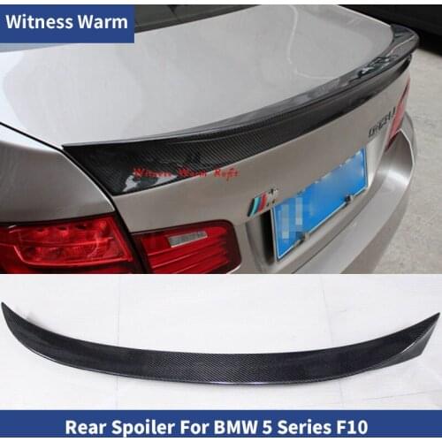 Real Carbon Fiber F10 Car Rear Trunk Boot Lip Spoiler Wing Lid For BMW F10 5 Series 525i 530i 535i 528i 2011-2017