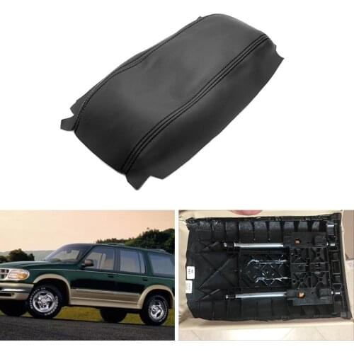 Car-styling Microfiber Leather Center Control Lid Armrest Box Cover Trim For Ford Explorer 1995 1996 1997 1998 1999 2000 2001