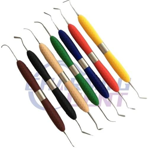 Dental Composite Filling Instruments Hand Pluggers for Aesthetic Restoration /Dental Resin Composite Kit 7 Pcs Hand Instruments