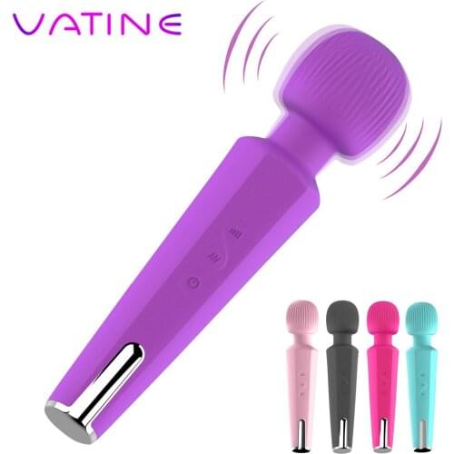 VATINE 20 Mode AV Vibrator Magic Wand Erotic Sex Toys for Woman Clitoris Stimulator G Spot Vibrating Sex Shop