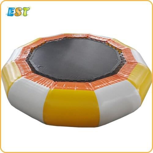High quality water toys inflatable water bed 4m diameter inflatable jumping water trampoline for sea games