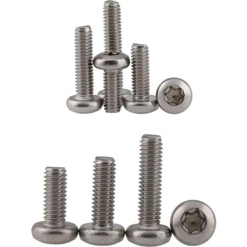 20pcs M2 M2.5 M3 M4 304 stainless steel round head plum blossom screw anti-theft screw