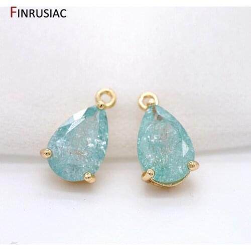 2021 New Beautiful Zircon Crystal Drop Pendant For Earrings Making Accessories Wholesale