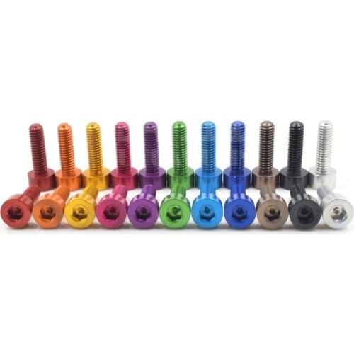 5pcs M6 7075 colored aluminum alloy anodizing Allen cylindrical head screw hex socket hexagon socket cup bolt 6mm-70mm long