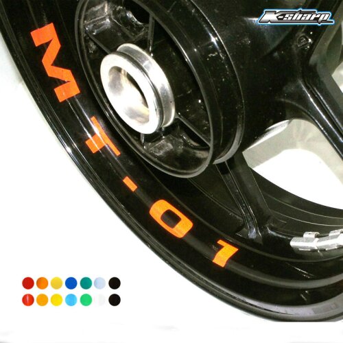 8 X CUSTOM INNER RIM DECALS WHEEL Reflective STICKERS STRIPES For YAMAHA MT-01