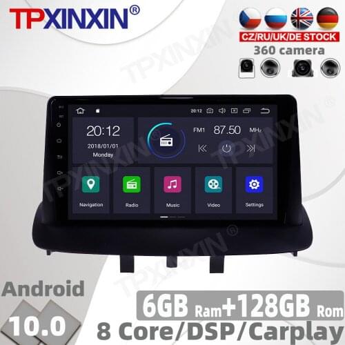 128G Android 10.0 For Renault Megane 3 2009 - 2015 Car Radio Multimedia Video Player Navigation GPS Accessories no 2din 2 dinDVD