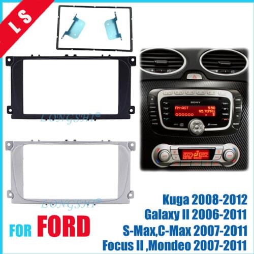 2 Din Car Radio Fascia for Ford Focus II Mondeo Kuga S-Max C-Max Galaxy II Stereo Dash Kit Fit Installation Trim Facia Frame 2di