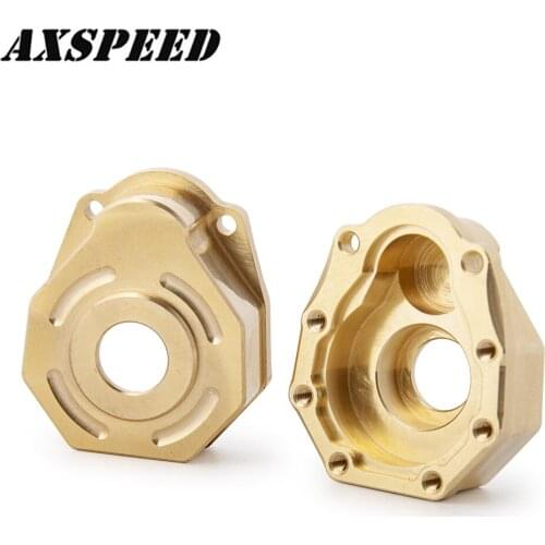 AXSPEED TRX4 Heavy Duty Brass Steering Knuckle Portal Cover Counterweight 40g for 1:10 Traxxas TRX-4 RC Crawler Car Parts