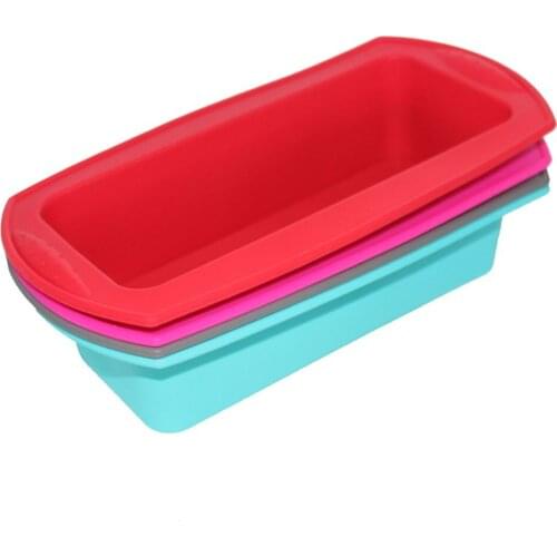 Big Rectangle Silicone Cake Mold Heart Pattern DIY Bakeware Fondant Muffin Chocolate Moulds Tools Baking Dish Cupcake Molds Cake