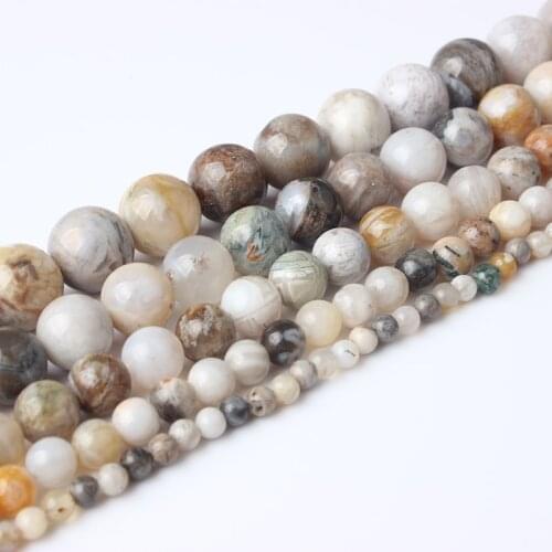 Linxiang Natural Bamboo Leaf Agates Beads DIY Fashion Accessory Hand Beads