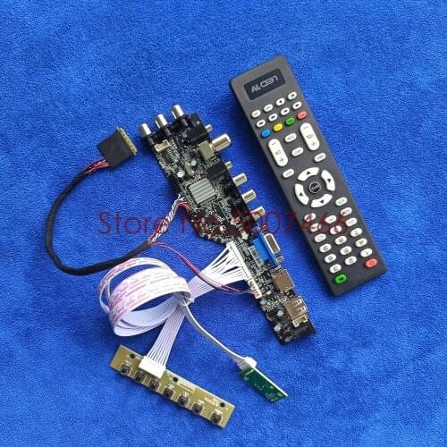 Fit LP133WH2-TLM5/TLM6/TLM7/TLGA 3663 TV digital screen AV VGA USB DVB 1366*768 upgrade 40 pin LVDS LCD drive board DIY Kit