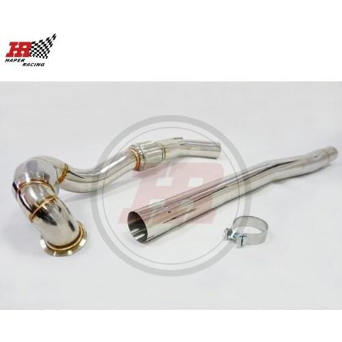 HP RACING 3.0'' SS304 Downpipe With 200cell Sport Cat For MQB MK7 MK7.5 G olf R A3 Quatt ro S3 8V 8S TT TTS 2.0 TFSI 2014