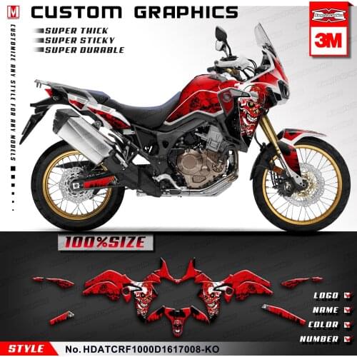 KUNGFU GRAPHICS Vinyl Wraps Stickers for Africa Twin CRF1000D CRF1000L 2016 2017, Style No. HDATCRF1000D1617008-KO