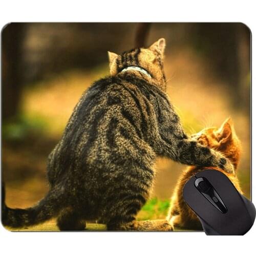 Gaming Mouse Pad Custom,Warm heart Kitten cat Non-Slip Rubber Base Mousepad