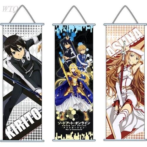 Sword Art Online Poster Game Poster Anime Posters Canvas Painting Wall Decor Posters Wall Art Pictures for Living Home Decor