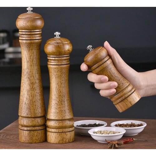 Salt And Pepper Mill Manual Food Herb Grinders Spice Jar Containers Kitchen Gadgets Spice Bottles Grinding Core Glass BBQ Tools