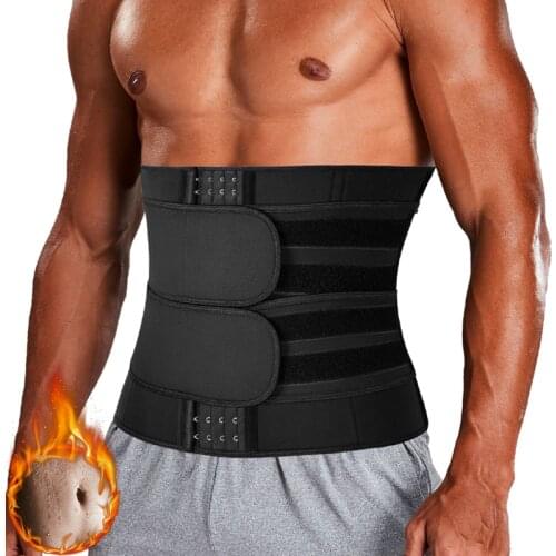 Men Waist Trainer Fitness Slimming Belt Sauna Body Shaper Corset for Abdomen Weight Loss Trimmer Belt Sweat Workout Fat Burner