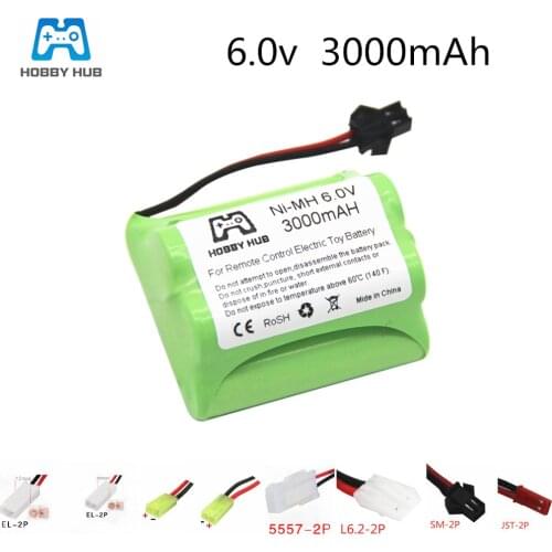 NI-MH 6v 3000mah AA 2800mah 2400mah battery High capacity AA rechargeable Battery 6.0v for electric toys for RC car truck boat