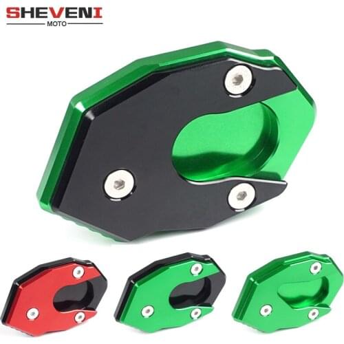 New 2019 Kickstand Side Stand Plate Enlarger extension pad For KAWASAKI NINJA zx6r zx10r 250 300 650 1000 z1000 Z650 Z900 H2 SX