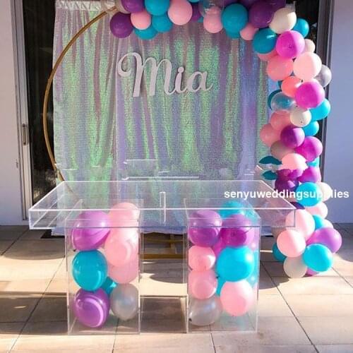 New style Transparent Acrylic Balloon Ghost Table Setting wedding plinth stand for Halloween weddomg Party senyu2254