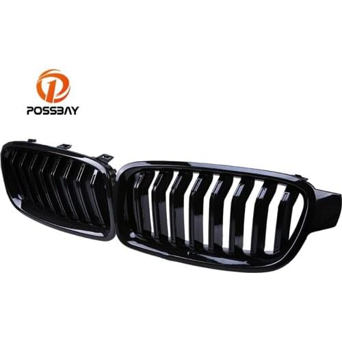 POSSBAY Gloss Black Car Front Center Grills for BMW 3-Series F30 320iX/325d/328dX/330d Sedan 2012 2013 2014 2015 2016 2017 Grill