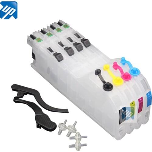 4pcs LC123 LC125 LC127 refillable ink cartridge with ARC chip for brother J4110DW,MFC-J4410DW,MFC-J4510DW J4610DW J4710DW