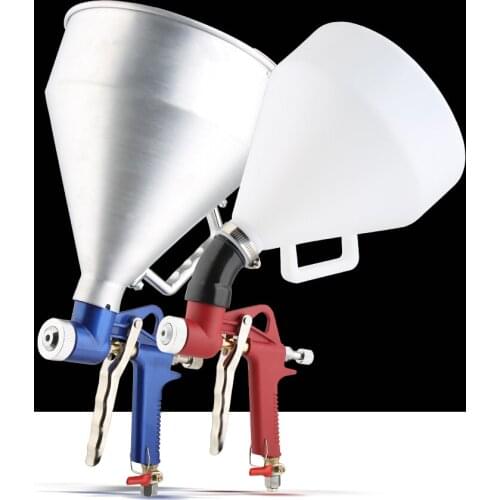 UZWELL 1PC 3L 6L Pneumatic Hopper Spray Gun Latex Paint Powder Air Paint Gun 4mm 6mm 8 mm Nozzles