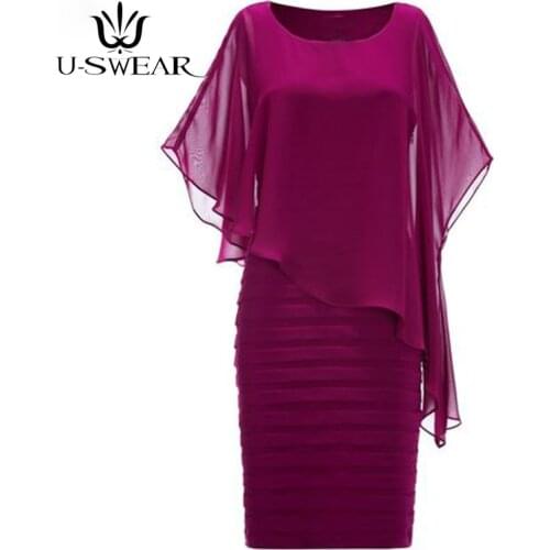 Mother of The Bride Dresses O-Neck Chiffon with Jacket Short Bride Mother Dress Vestido Mae Da Noiva Mother Dresses for Wedding