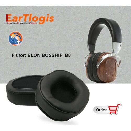 EarTlogis Replacement Ear Pads for BLON BOSSHIFI B8 B-8 Headset Parts Earmuff Cover Cushion Cups Pillow