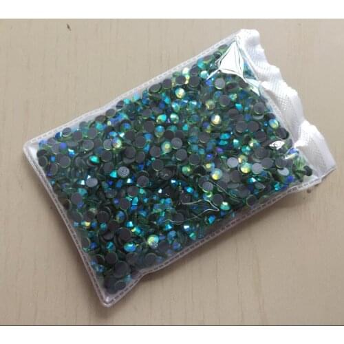 Lt green ab color 1440pcs/lot ss20 crystal hot fix Rhinestones DMC Crystal Glass Strass Rhinestones wedding dress decoration