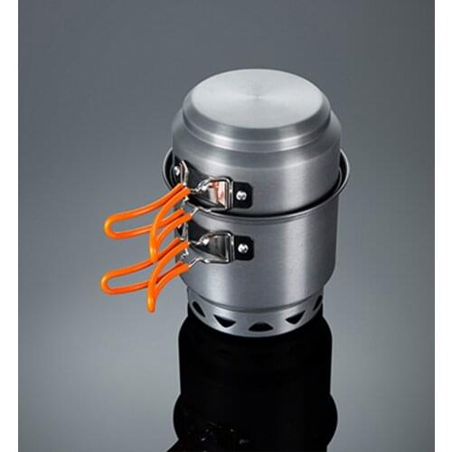 Fire Maple 2-3 Persons Camping Cookware Pot Set Outdoor Camping Cooking Heat Exchanger Foldable Handle Aluminum Alloy Pot 1.4L