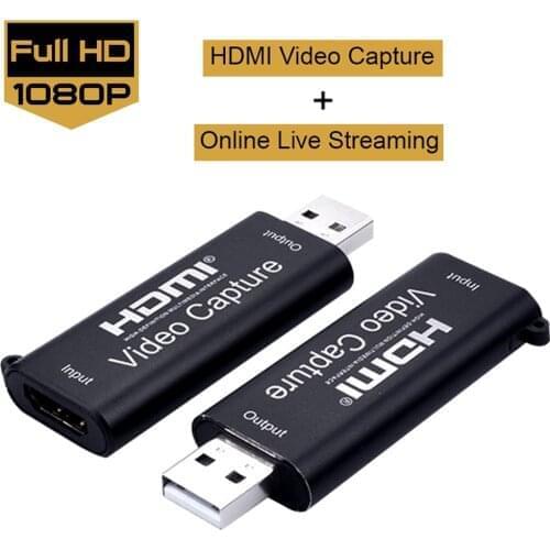 HDMI-compatible Video Capture Device HD 1080p 30fps Video Capture Disk Video Recorder Adapter