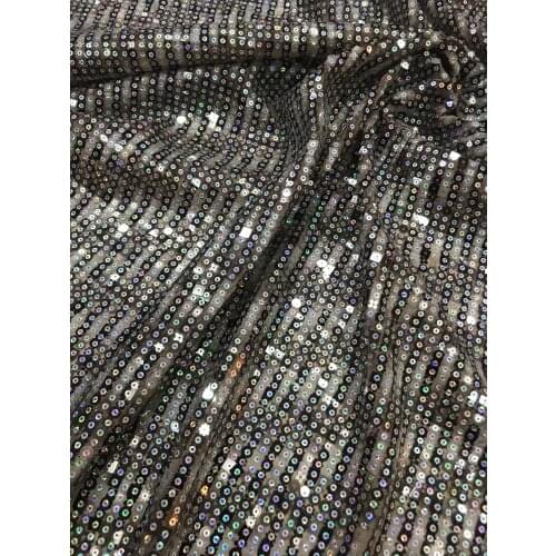 Top quality embroiderd lace fabric SYJ-6341 beautiful Nigerian sequins lace fabric