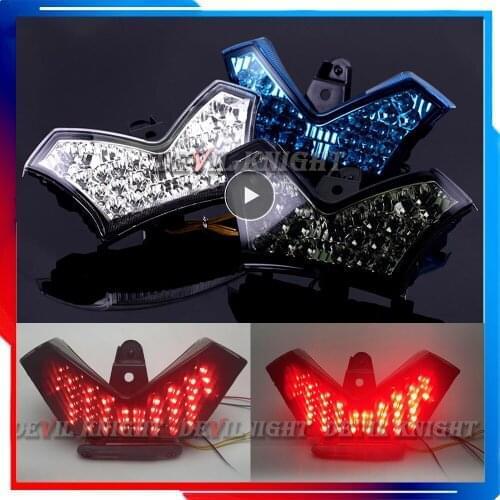 Rear brake signal integrated LED light smoke 2006-2015 Kawasaki Ninja ZX14 ZX14R ZX-14 ZX-14R ZX1400 ZZR1400 Motorcycle light