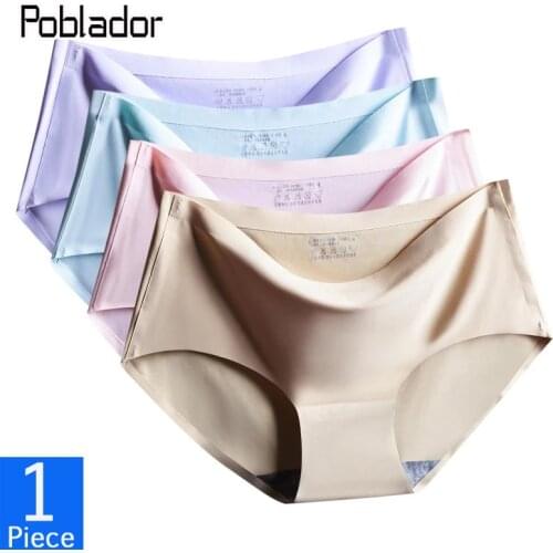 Poblador Sexy Panties Womens Underwear Seamless Sport Briefs Low Waist Woman Solid Pants Comfort Underpants Lady Lingerie Tanga
