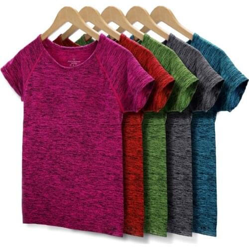 Gym Women Yoga Shirts Clothing for Sport Jerseys Fitness Short Sleeve T Shirt Running Exercises Quick Dry Tees Female Yoga Tops