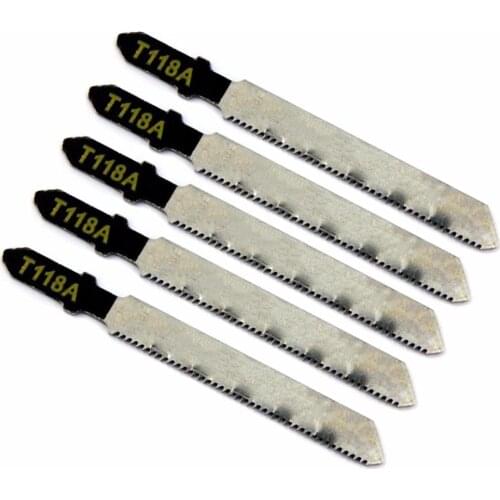 5pcs New T118A HCS Curved Jigsaw Blades For Metal Cutting 77mm Length 1.0-3.0mm