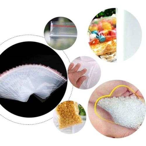500pcs/pack Small Zip Lock Plastic Bags Vacuum Storage Bag Resealable Transparent Bag Shoe Bag Poly Clear Bags Jewelry Ziplock